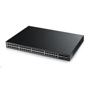 Zyxel GS1920-48HPV2 52-portový gigabitový webovo riadený PoE switch, 48x gigabitový RJ45, 4x gigabitový RJ45/SFP, 2x SF