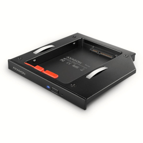 Rám AXAGON RSS-CD12 pre 2.5" SSD/HDD na DVD, 12.7 mm, LED, hliník