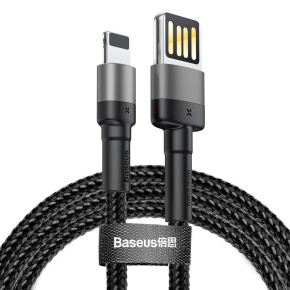 Baseus CALKLF-HG1 Cafule Kábel USB to Lightning Double Sided 1.5A 2m Grey/Black