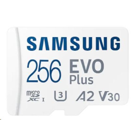 Samsung EVO Plus/micro SDXC/256GB/130MBps/UHS-I U3 / Class 10/+ Adaptér