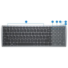 Dell Compact Multi-Device Wireless Keyboard - KB740 - Czech/Slovak (QWERTZ)