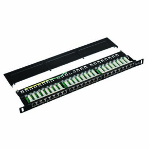 DATACOM Patch panel 19'' STP 24 port CAT5E LSA 0,5U