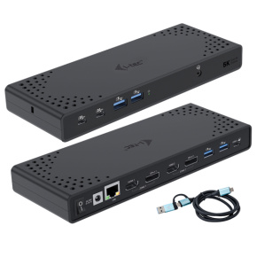 i-tec USB 3.0 / USB-C / Thunderbolt Dual Display Docking Station + PD 100W