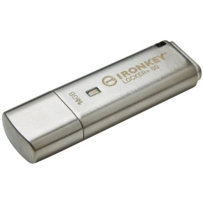 Kingston IronKey Locker+ 50/16GB/USB 3.1/USB-A/Strieborná