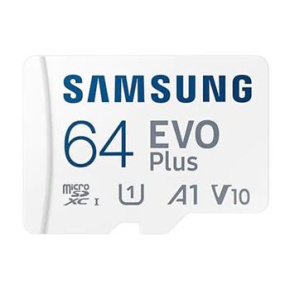 Samsung EVO Plus/micro SDXC/64GB/UHS-I U1 / Class 10/+ Adaptér/Bílá