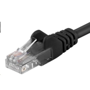 PREMIUMCORD Patch kábel UTP RJ45-RJ45 CAT5e 0.25 m čierna