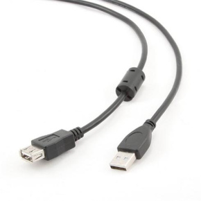 Kábel CABLEXPERT USB A-A 1,8m 2.0 predlžovací HQ s ferritovým jadrom