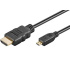 PremiumCord Kábel HDMI A - HDMI micro D, 3m