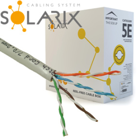 Instal. kabel Solarix CAT5e UTP PVC 305m/box drát