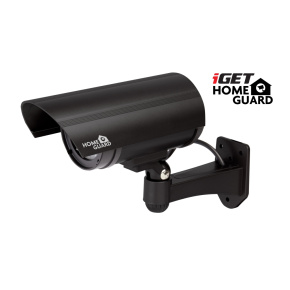 iGET HGDOA5666 - atrapa/maketa bezpečnostnej CCTV kamery, blikajúce červ. LED,4x nálepka CCTV varovania