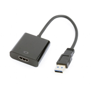 GEMBIRD Redukcia USB 3.0 - HDMI, M/F, 15cm, čierny