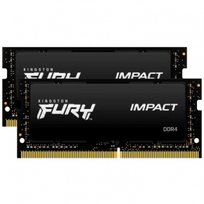 Kingston FURY Impact/SO-DIMM DDR4/32GB/2666MHz/CL15/2x16GB/Black