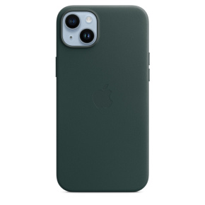 iPhone 14+ Leather Case with MagSafe-Forest Green