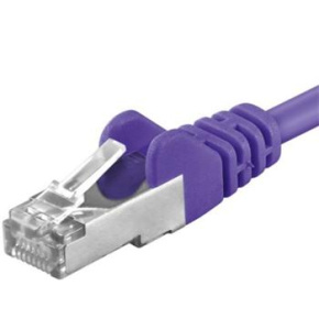 Premiumcord Patch kábel CAT6a S-FTP, RJ45-RJ45, AWG 26/7 1m, fialová