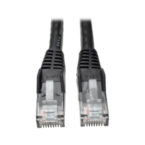 Tripplite Ethernetový kábel Cat6 Gigabit Snagless Molded (UTP) (RJ45 Samec/Samec), čierna, 4.27m