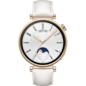 55020BJB HUAWEI WATCH GT4 41 mm Gold/White leather strap Aurora-B19L