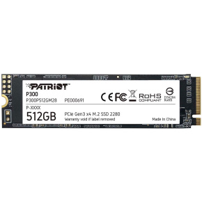 PATRIOT P300/512GB/SSD/M.2 NVMe/3R