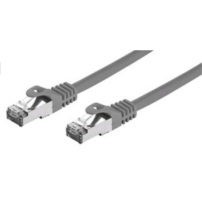 Kabel C-TECH patchcord Cat7, S/FTP, šedý, 15m