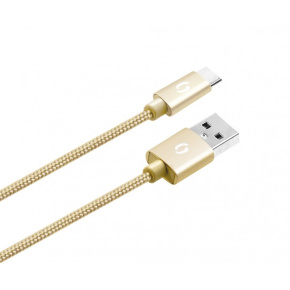 ALIGATOR PREMIUM Dátový kábel 2A, USB-C zlatý