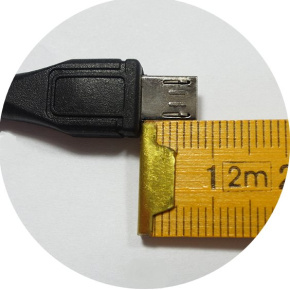 Kábel micro USB 2.0, A-B 1,8m s dlhším konektorom