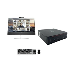 PC set Fujitsu Esprimo Q558 USFF + HP E24m G4 USB-C Conferencing Monitor 23,8" - Repas