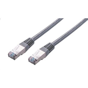 Kábel C-TECH patchcord Cat5e, FTP, sivý, 2m