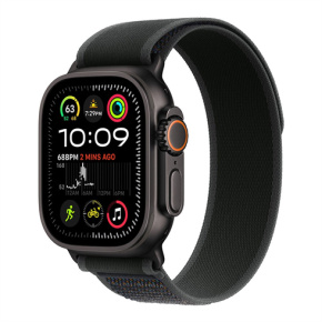 Apple Watch Ultra 2 GPS + Cellular 49mm Black Titanium Case with Black Trail Loop - S/M