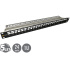 19'' modulárny neosadený patch panel Solarix 24 portov 1U SX24M-0-STP-BK-UNI-N