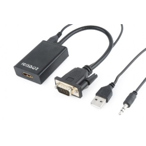 GEMBIRD Redukcia VGA - HDMI, 0,15 m, M/F