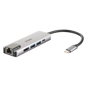 D-Link 5-in-1 USB-C Hub with HDMI/Ethernet a Power Delivery