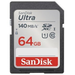 SanDisk Ultra/SDXC/64GB/140MBps/UHS-I U1 / Class 10/Černá