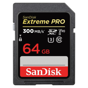 SanDisk Extreme PRO SDXC 64GB 300MB/s V90 UHS-II