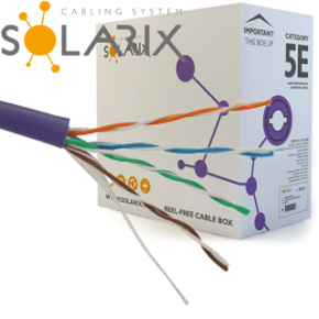 Instal.kabel Solarix CAT5E UTP LSOH 305m fial.drát