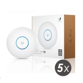 UBNT UniFi AP AC PRO 5-PACK (bez PoE!) [vnútorný/vonkajší prístupový bod, dvojpásmový 2.4+5GHz (450+1300Mbps), MIMO, 80