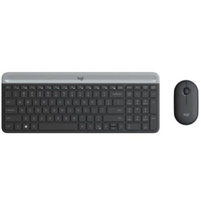 Logitech MK470 - tenká bezdrôtová klávesnica a myš, kombo, CZ/SK - grafitová