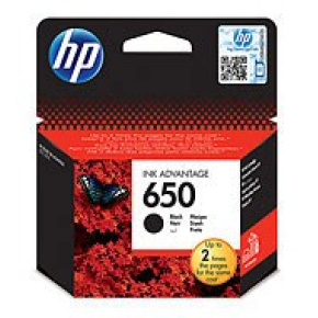 HP 650 Black Ink Cart, 6,5 ml, CZ101AE (360 pages)