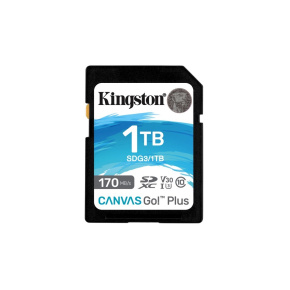 Kingston SDXC karta 1TB Canvas Go! Plus, R:170/W:90MB/s, Class 10, UHS-I, U3, V30