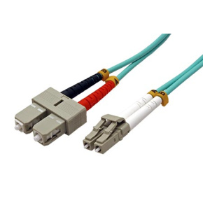 Optický patch cord Duplex LC-SC 50/125 1m MM OM4