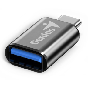 GENIUS ACC-C2A redukce z USB-C na USB-A, kovově šedá