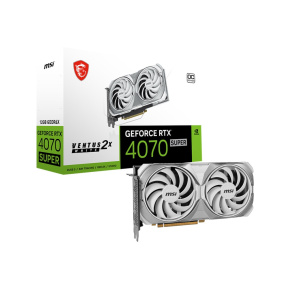 MSI VGA NVIDIA GeForce RTX 4070 SUPER 12G VENTUS 2X WHITE OC, 12G GDDR6X, 3xDP, 1xHDMI