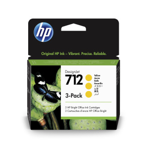 HP 712 Ink. náplň žltá, trojbalenie, 3ED79A