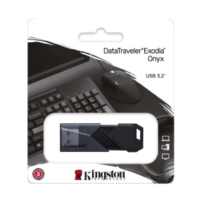 256 GB . USB 3.2 kľúč . Kingston DataTraveler Exodia Onyx, čierny