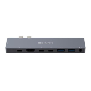 Canyon DS-8, Thunderbolt 3 Docking Station, 8 portov, 1xThunderbolt 3 +2xUSB-C+2xUSB3.0+2xHDM+1xAudio 3.5mm