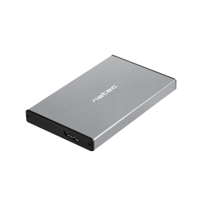 Externí box pro HDD 2,5'' USB 3.0 Natec Rhino Go, šedý, hliníkové tělo