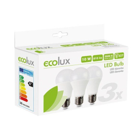Solight LED žiarovka 3-pack, klasický tvar, 10W, E27, 3000K, 270°, 790lm, 3ks v baleniu Solight LED žiarovka 3-pack, klasický tvar, 10W, E27, 3000K, 270°, 790lm, 3ks v baleniu