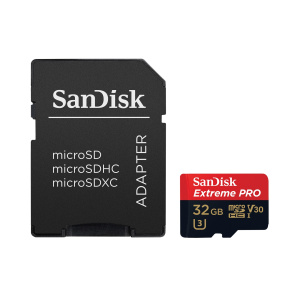 SanDisk Extreme PRO/micro SDHC/32GB/100MBps/UHS-I U3/Class 10/+ Adaptér