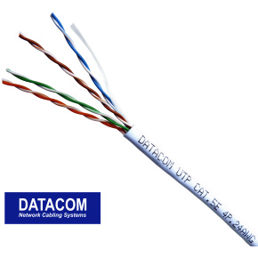 DATACOM UTP Cat5e PVC kábel 305m (drôt), biely