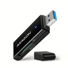 AXAGON CRE-S2N, USB-A 3.2 Gen 1 - SUPERSPEED čítačka kariet, 2-slot & lun SD/microSD, podpora UHS-I