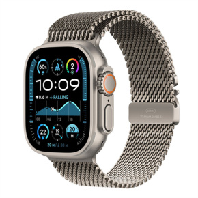 Apple Watch Ultra 2 GPS + Cellular 49mm Natural Titanium Case with Natural Titanium Milanese Loop - S