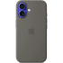 iPhone 16 Plus Silicone Case with MS - Stone Gray